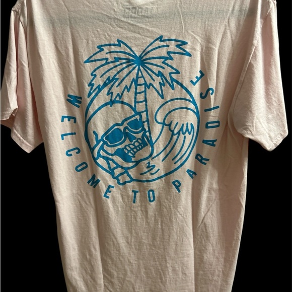 "Welcome to Paradise" Graphic Tee in Washed Pink, Size small - Picture 2 of 3